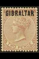 1886  2d Purple Brown, SG 3, Very Fine Mint For More Images, Please Visit Http://www.sandafayre.com/itemdetails.aspx?s=6 - Gibilterra