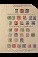 1886-1938 OLD COLLECTION  On Leaves, Mint & Used, Includes 1886 ½d Opt Mint, 1886-87 To 2d Used, 1889-96 To 2p Mint Incl - Gibilterra