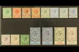1921-27  KGV Multi Script CA Wmk Set With ALL Listed Shade Variants, SG 89/101, Fine Mint (15 Stamps) For More Images, P - Gibilterra