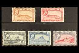 1938-51  Pictorial Definitive Perf 14 Set To 6d, SG 122,123, 124, 125a, 126a, Never Hinged Mint (5 Stamps) For More Imag - Gibilterra