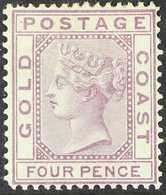 1876-84  4d Magenta, SG 7, Fine Mint, One Slightly Shortish Perf At Top, Fresh. For More Images, Please Visit Http://www - Costa De Oro (...-1957)