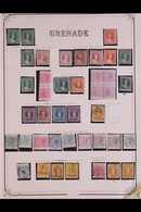 1860 - 1887 INTERESTING EARLY COLLECTION  A Fine Page Of Queen Victoria Mint And Used Issues Including Shades And Perfor - Granada (...-1974)