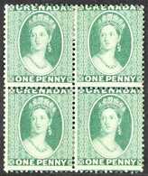 1875  1d Green, Wmk Large Star Upright, BLOCK OF FOUR, SG 14, Mint, Original Gum, Ex "Mayfair" Find. For More Images, Pl - Grenade (...-1974)