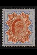 1909  25r Brownish-orange And Blue, SG 147, A Mint Example Of This Scarce Edwardian Top Value, Fresh Large Part Gum And  - Andere & Zonder Classificatie