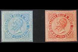 1864 PACKAGE SEAL ESSAYS  An Attractive Duo Of Small Format Square Package Seal Essays In Blue & Red. Lovely Condition ( - Non Classificati