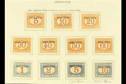 ERITREA  POSTAGE DUES 1903 Overprints At Top Complete Set Including The Rare 10L (SG D30/40, Sassone 1/11), Fine Mint, B - Andere & Zonder Classificatie