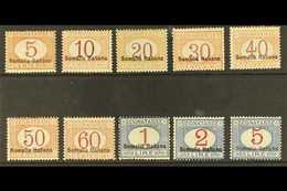 SOMALIA  POSTAGE DUE 1920 Overprints At Bottom Complete Set (Sassone 23/32, SG D39/48), Fine Mint, Very Fresh & Attracti - Andere & Zonder Classificatie