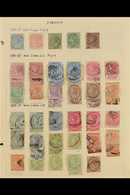 1860-1952 OLD TIME USED COLLECTION  Presented On A Series Of "busy" Album Pages With Sets & Much Postmark Interest. Incl - Jamaïque (...-1961)