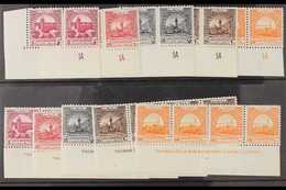 OBLIGATORY TAX  1951 Complete Sets, SG T302/06, Never Hinged Mint Upper Right Corner SHEET NUMBERS PAIRS, Lower Left Cor - Jordanië