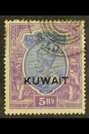 1923-24  5r Ultramarine And Violet, SG 14, Used With Neat Donaldson Type 4 MTD Cancellation. For More Images, Please Vis - Koeweit