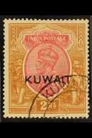 1923-24  KGV 2R Carmine And Brown, Wmk Large Star, SG 13, Fine Used, Cancelled By Favour. With RPS Certificate. For More - Koeweit