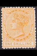 1874-75  1s Orange Value 15½mm, SG 8, Mint, Repaired Small Corner Fault, Fresh, Cat £700. For More Images, Please Visit  - Nigeria (...-1960)