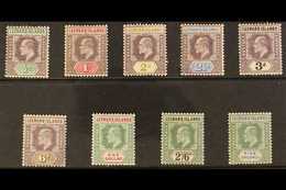 1902  KEVII (wmk Crown CA) Complete Set, SG 20/28, Very Fine Mint, Extremely Lightly Hinged. (9 Stamps) For More Images, - Leeward  Islands