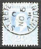 1907-11  2½d Bright Blue, Wide "A" Variety, SG 40a, Fine St Peters Antigua  1908 Cds, And Must Be Rare From This Office. - Leeward  Islands