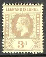 1912-22  3d Purple And Yellow With White Back, SG 51a, Superb Never Hinged Mint. For More Images, Please Visit Http://ww - Leeward  Islands