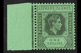 1942  1s Black And Grey / Emerald, SG 110bb, Very Fine Mint  For More Images, Please Visit Http://www.sandafayre.com/ite - Leeward  Islands