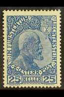 1915  25h Johann II Dark Cobalt On Normal Paper, Mi 3ya, Very Fine Lightly Hinged Mint. Cat €600 (£450) For More Images, - Altri & Non Classificati