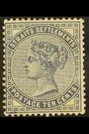 1882  10c Slate, Wmk Crown CC, SG 49, Very Fine Mint, Part Og. For More Images, Please Visit Http://www.sandafayre.com/i - Straits Settlements