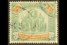 FEDERATED MALAY STATES  1900-01 $25 Green & Orange, SG 26, Good Used With Fiscal Cancels. For More Images, Please Visit  - Otros & Sin Clasificación
