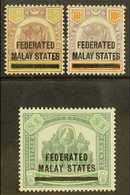 FEDERATED STATES  1900 5c To $1 Ovpts On Stamps Of Perak, SG 9/11, Very Fine Mint. (3 Stamps) For More Images, Please Vi - Autres & Non Classés