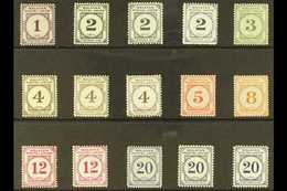 MALAYAN POSTAL UNION  POSTAGE DUES 1951-63 Complete Set With All Perforation & Paper Types, SG D14/21, D15a/21a & D15ab/ - Altri & Non Classificati