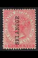 SELANGOR  1885 2c Pale Rose, SG 38, Ovpt Vertical, "worn L" Fresh Mint. For More Images, Please Visit Http://www.sandafa - Andere & Zonder Classificatie