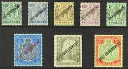 1922  "Self Government" Set Complete, Wmk MCA, SG 106/113, Very Fine Mint. (9 Stamps) For More Images, Please Visit Http - Malta (...-1964)