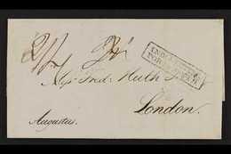 1838  (October) Letter Written In French From Port Louis To Huth In London, Endorsed "AUGUSTUS", And Showing A Red Doubl - Mauricio (...-1967)