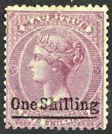 1877  1s On 5s Rosy Mauve, SG 81, Fine And Fresh Mint. For More Images, Please Visit Http://www.sandafayre.com/itemdetai - Mauritius (...-1967)