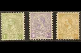 POSTAGE DUES  1910 Complete Set (Yvert 8/10, SG D36/38), Fine Mint, Fresh (3 Stamps) For More Images, Please Visit Http: - Other & Unclassified