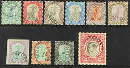 1904-08  Complete Set, SG 24/33, Superb Cds Used. (10 Stamps) For More Images, Please Visit Http://www.sandafayre.com/it - Montserrat