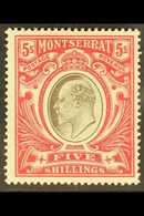 1904-08  KEVII 5s Black & Red, MCA Wmk, SG 33, Very Fine Mint For More Images, Please Visit Http://www.sandafayre.com/it - Montserrat