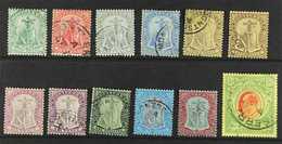 1908-14  Complete Set, SG 35/47, Plus Listed 3d And 6d Shades, Fine Cds Used. (12 Stamps) For More Images, Please Visit  - Montserrat