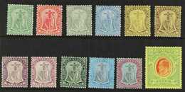 1908-14  Complete Set, SG 35/47, Plus Listed 3d And 6d Shades, Fine Mint. (12 Stamps) For More Images, Please Visit Http - Montserrat