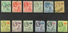 1916-22  Complete Set, SG 49/89, Plus 1d Carmine-red, Superb Cds Used. (12 Stamps) For More Images, Please Visit Http:// - Montserrat