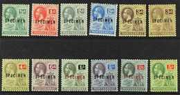 1916-22  Complete Set, Overprinted "SPECIMEN", Plus 3d Pale Yellow, SG 49/59s, Fine Mint. (12 Stamps) For More Images, P - Montserrat