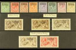 BRITISH CURRENCY  1914-31 Complete Set From ½d To 5s, SG 42/54, Including All Four 2s6d Printings/shades, I.e. Waterlow, - Andere & Zonder Classificatie