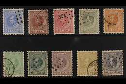 1872-91  William III Definitives Basic Set To 1g, Between SG 80 And SG 90, Good Used. (10 Stamps) For More Images, Pleas - Andere & Zonder Classificatie