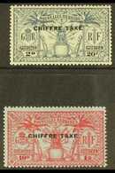 FRENCH  1925 Postage Due 20c And 1f, SG FD54 & 57, Very Fine Mint. (2 Stamps) For More Images, Please Visit Http://www.s - Altri & Non Classificati