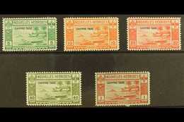 FRENCH: 1938 POSTAGE DUE  Set, SG FD 65/69, Fresh Mint, 1f With Hinge Thin. (5) For More Images, Please Visit Http://www - Autres & Non Classés