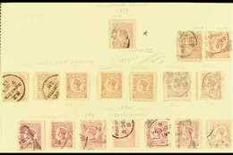1873-92 NEWSPAPER STAMPS  A Mint And Used Group On A Part Of An Album Pages, Includes 1873 ½d , No Wmk, Perf 10, Used, 1 - Andere & Zonder Classificatie