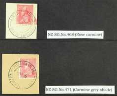 USED IN PITCAIRN ISLAND  1926-27 1d Rose-carmine Admiral Two Different Shades, Fine Used On Pieces Tied By Full "Pitcair - Autres & Non Classés