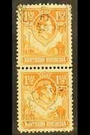 1938-52  1½d Yellow-brown, TICK BIRD FLAW In Vertical Pair With Normal, SG 30b, Very Fine Used. For More Images, Please  - Noord-Rhodesië (...-1963)