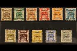 1921  Complete Set, Perf 15 X 14, Ovptd Type 7 (sans-serif Letters), SG 60/70, Very Fine Mint. (11 Stamps) For More Imag - Palestina