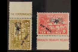 1931  5s And 10s Airmails, SG 147/8 Never Hinged Mint, With Marginal Inscriptions. (2 Stamps) For More Images, Please Vi - Papua Nuova Guinea