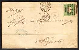 1878  (12th April) Entire To Italy, Franked 1870 50r Green "straight Label," Perf 12½, SG 84, Lisbon Postmark, Transit & - Otros & Sin Clasificación