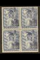 1954  2.30E Deep Blue Fourth Centenary Of Sao Paulo (SG 1119, Michel 832), Fine Mint BLOCK Of 4, Two Stamps Are Never Hi - Other & Unclassified