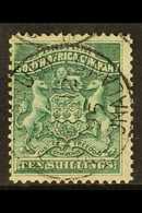 1892-93  10s Deep Green Arms, SG 9, Neat Salisbury/Mashonaland MR 12 1895 Cds. For More Images, Please Visit Http://www. - Other & Unclassified