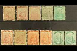 1862-76 CLASSIC ISSUES.  An Attractive Mint & Unused Range On A Stock Card. Includes 1862 Perf 13 Unused 1d (x2), 4d, 6d - St.Cristopher-Nevis & Anguilla (...-1980)