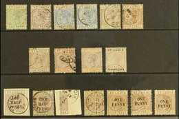 1891-92  COMPLETE USED COLLECTION Inc 1891-98 (Die II) Complete Set Plus 1891-92 Surcharges Including ½d On 3d Both Dies - Ste Lucie (...-1978)